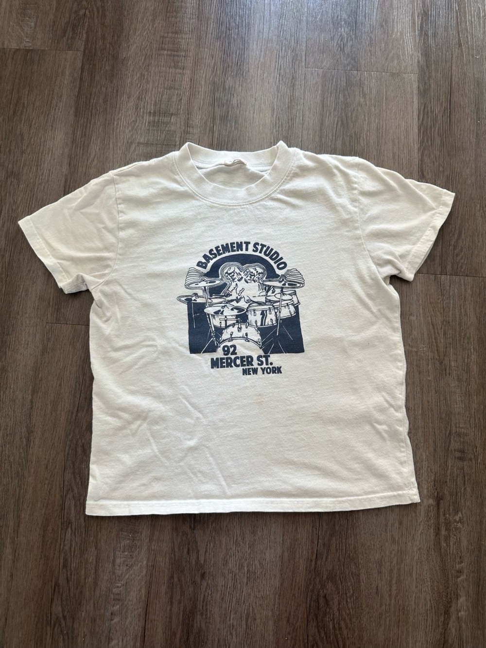 Brandy Melville John Galt Basement Studio Graphic Baby Tee